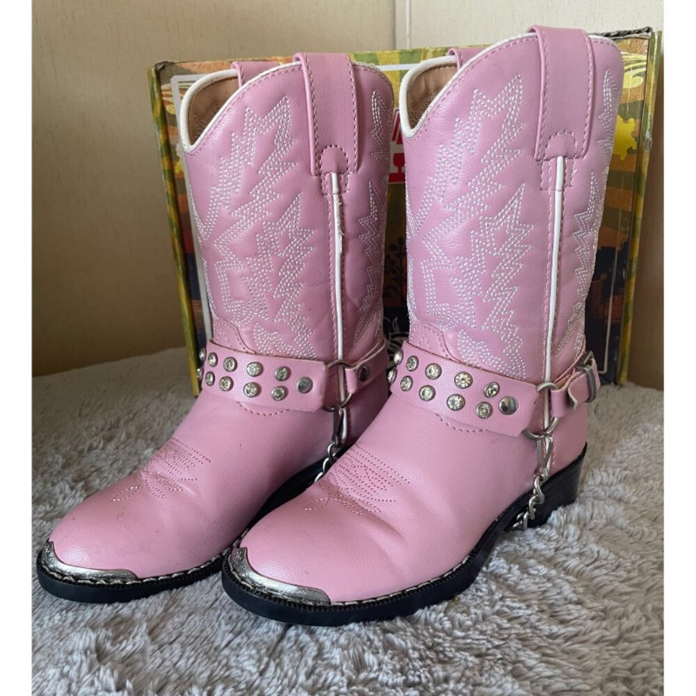 Barbie Pink - Girls Durango Boots (Size 10.5)